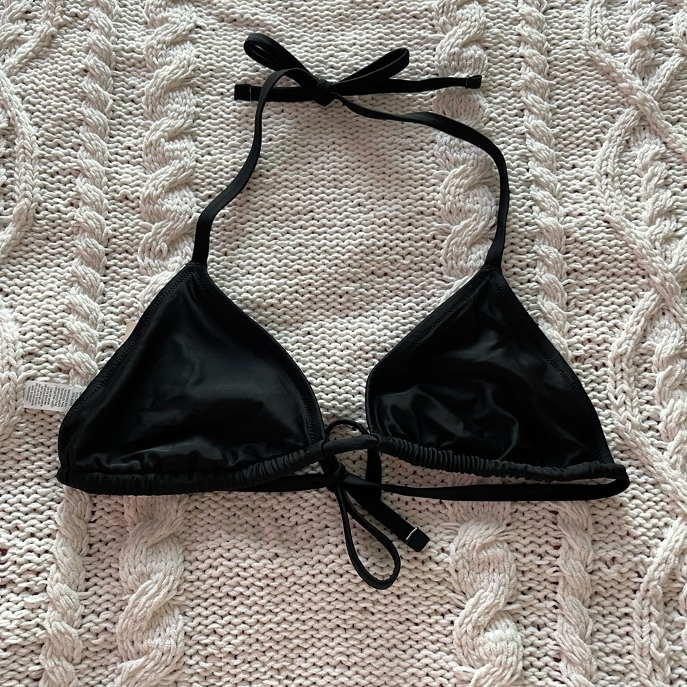AMERICAN EAGLE BLACK TRIANGLE BIKINI TOP
